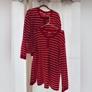 Wondershop Red and White Striped Pajama Family Set